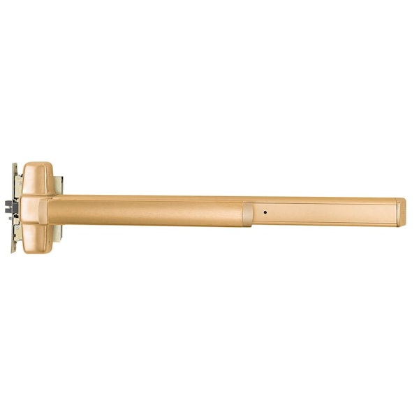 Grade 1 Mortise Exit Device, Wide Stile Pushpad, 48-in, Night Latch, Lever with Escutcheon, Hex Key